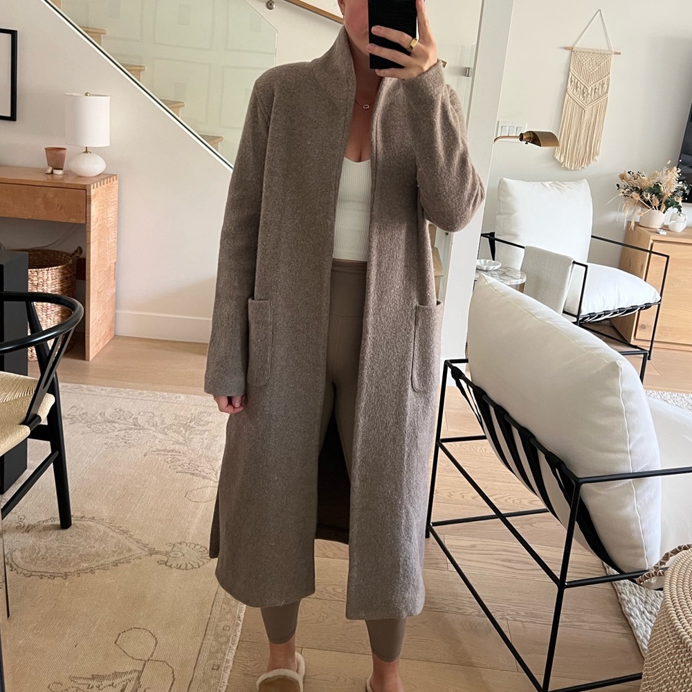 Babaton Taupe Wool Blend Coat
